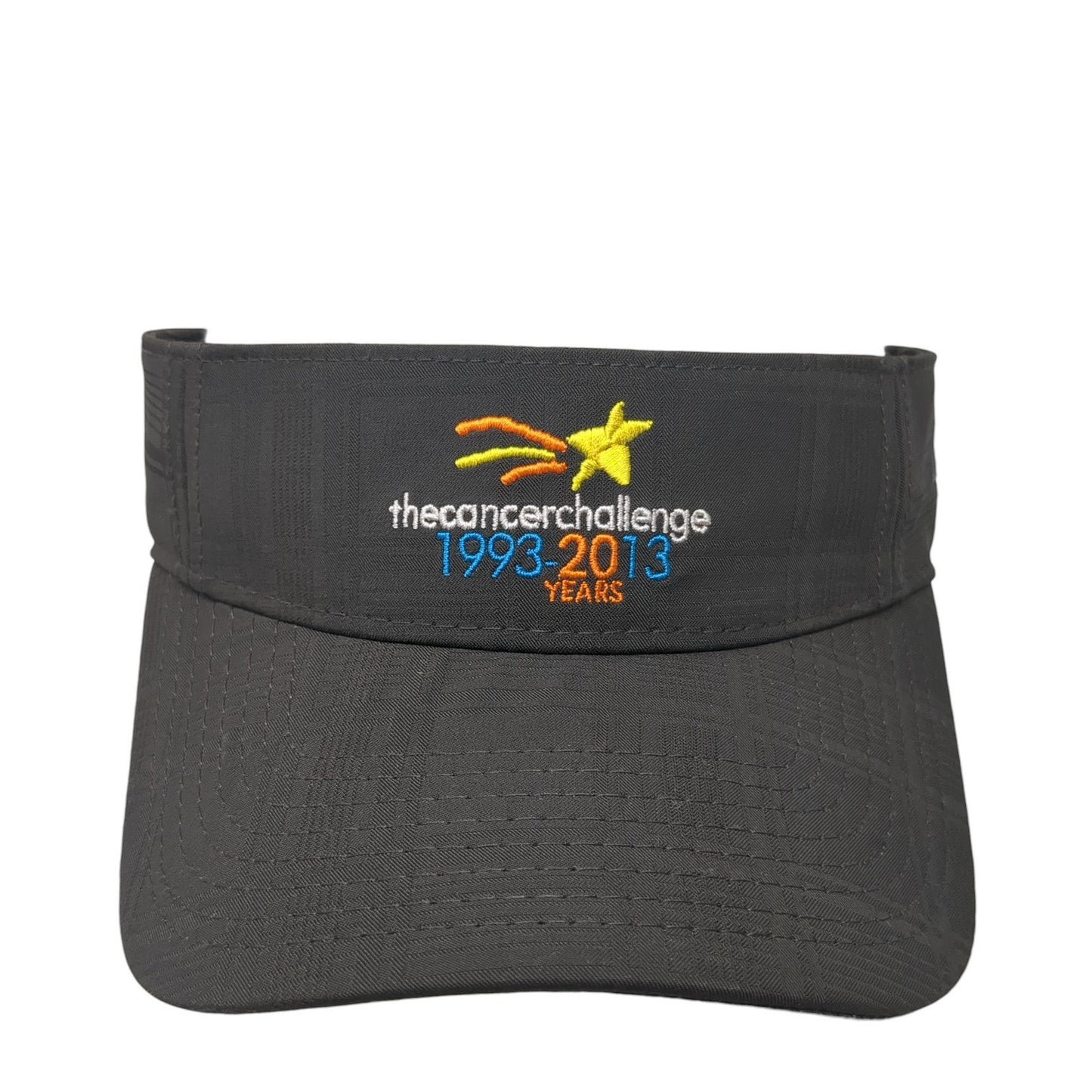 The Cancer Challenge 1993-2013 Years Sun Visor Hat Black One Size Outdoor Cap