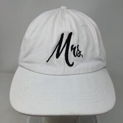 Mrs. Slideback Hat White One Size Adjustable Embroidered Vented Holes 6 Panel