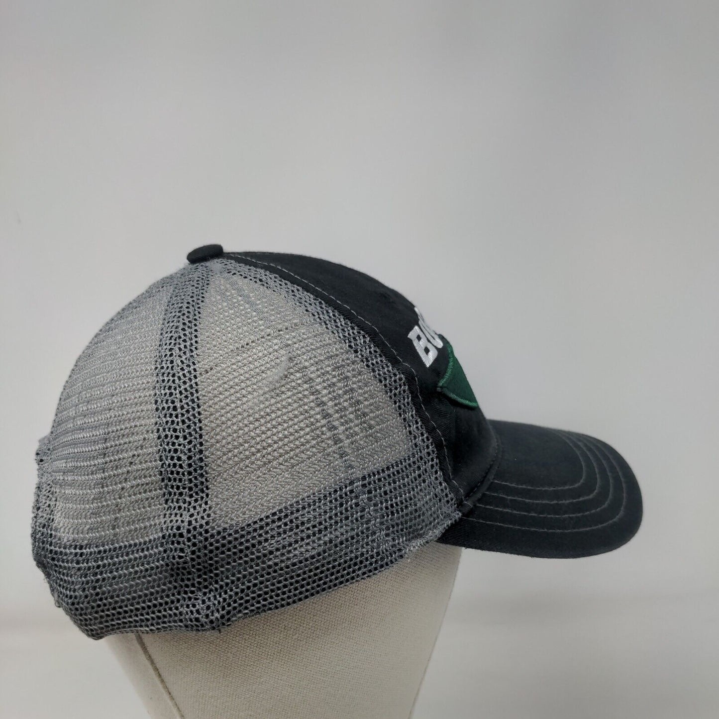 Burley Bobcats Snapback Trucker Hat Black OS Adjustable Mesh Back Richardson