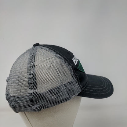 Burley Bobcats Snapback Trucker Hat Black OS Adjustable Mesh Back Richardson