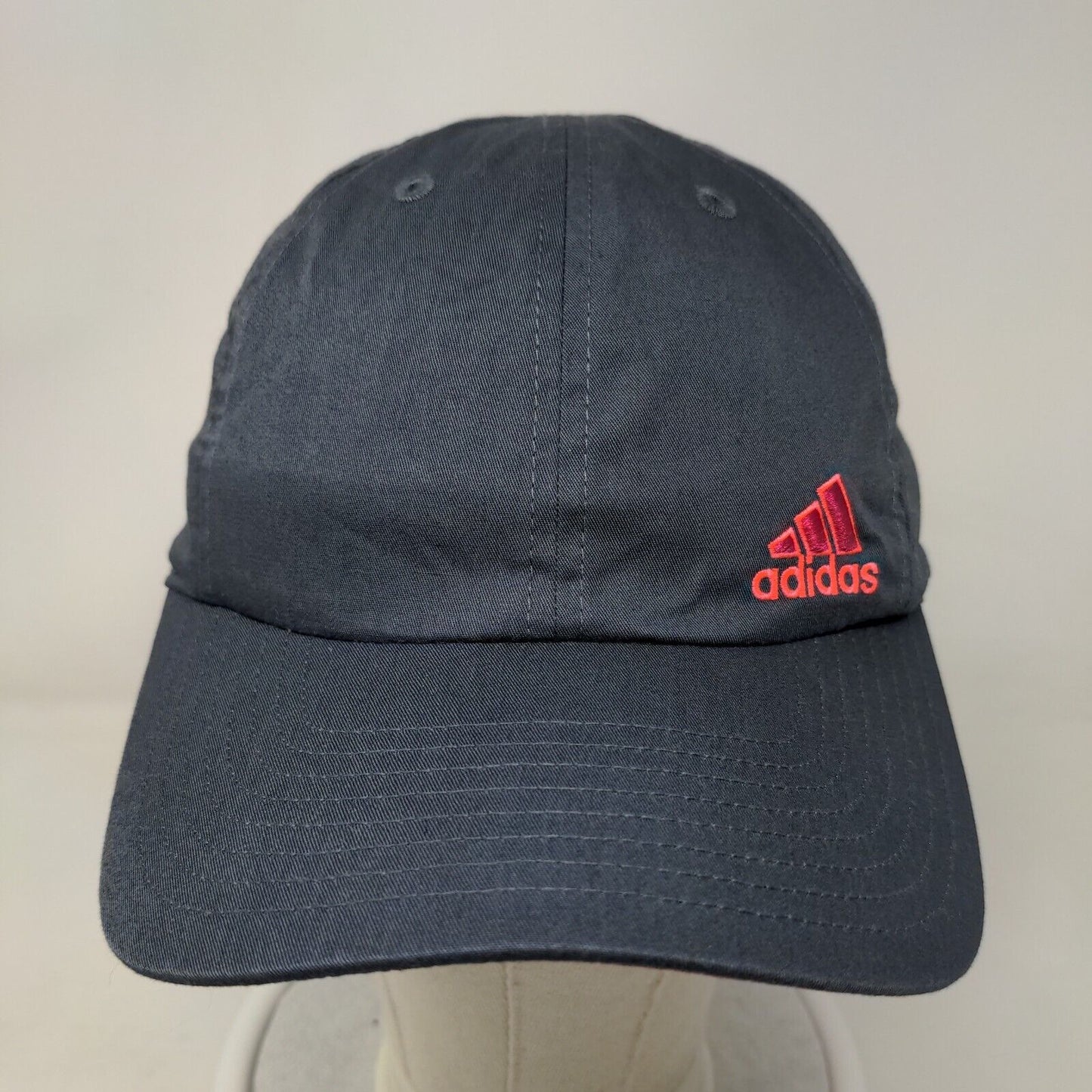 Adidas Strapback Hat Gray One Size Adjustable Embroidered 6 Panel Climalite