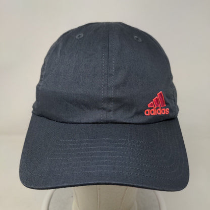 Adidas Strapback Hat Gray One Size Adjustable Embroidered 6 Panel Climalite