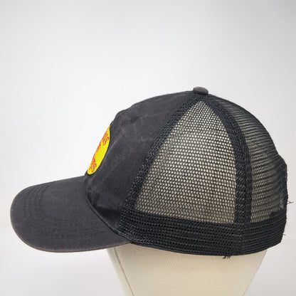 Bass Pro Shops Trucker Hat Black One Size Mesh Back Snapback Bass Fish Patch