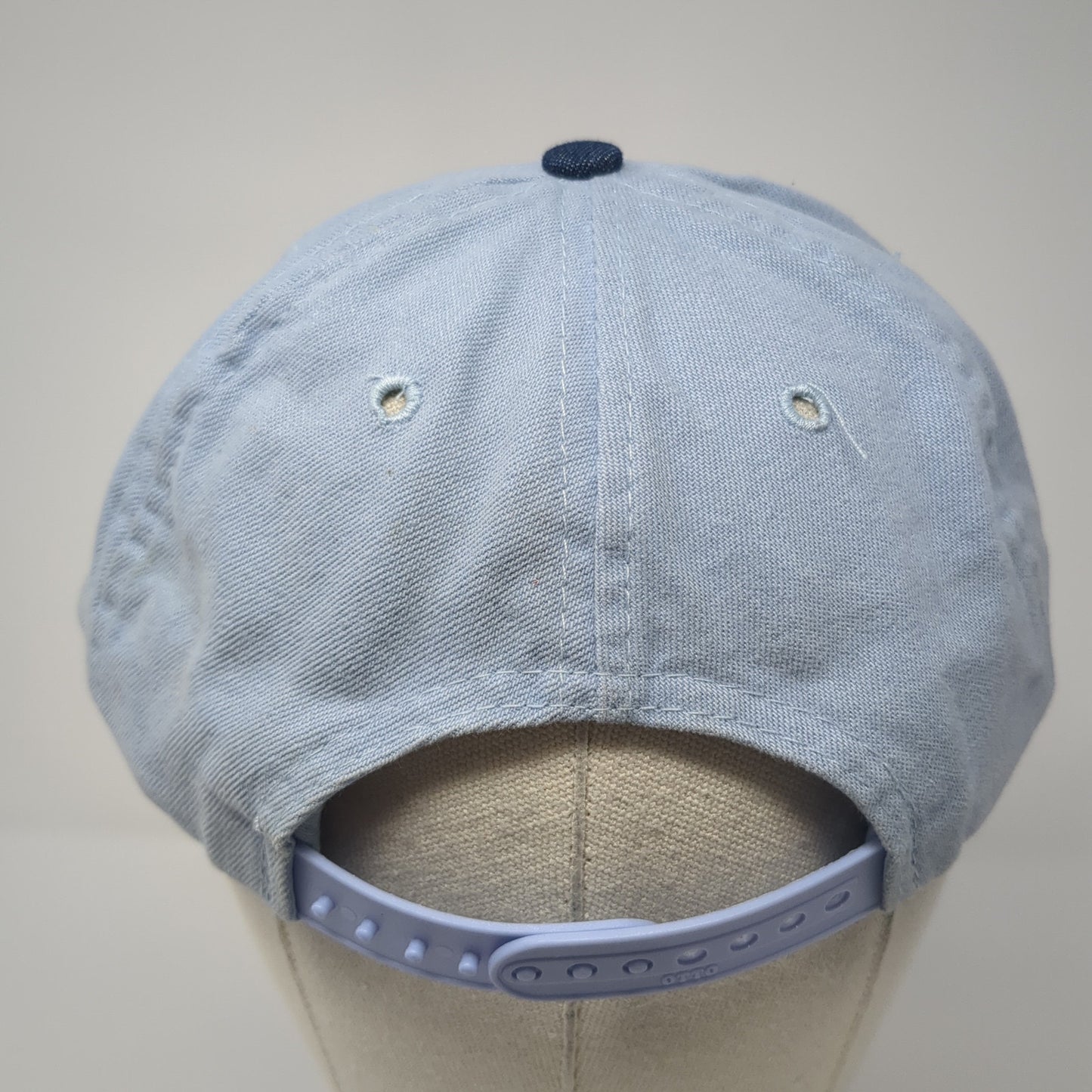 Otto Snapback Hat Blue One Size Adjustable Colorblock Vented Holes 6 Panel Blank