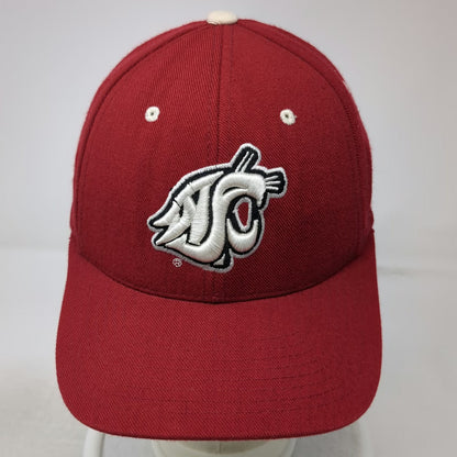 Washington State Cougars NCAA Zephyr Cap Red White Black 7 3/8 Fitted WSC Wazzu