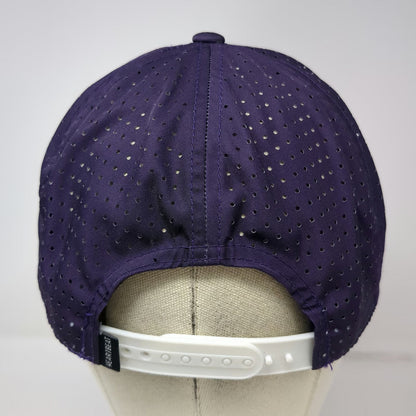 Heartbeat Hot Sauce Co. Trucker Hat Purple Blue One Size Flat Brim Perforated