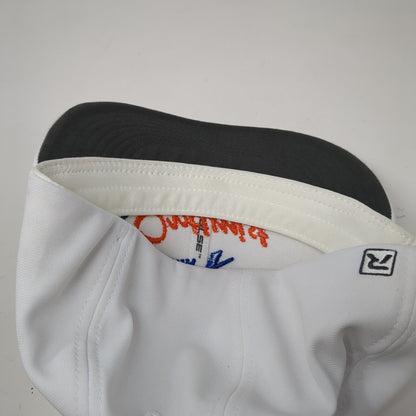 Optimist Football Fitted Hat White L/XL Flexfit Embroidered Pulse Richardson