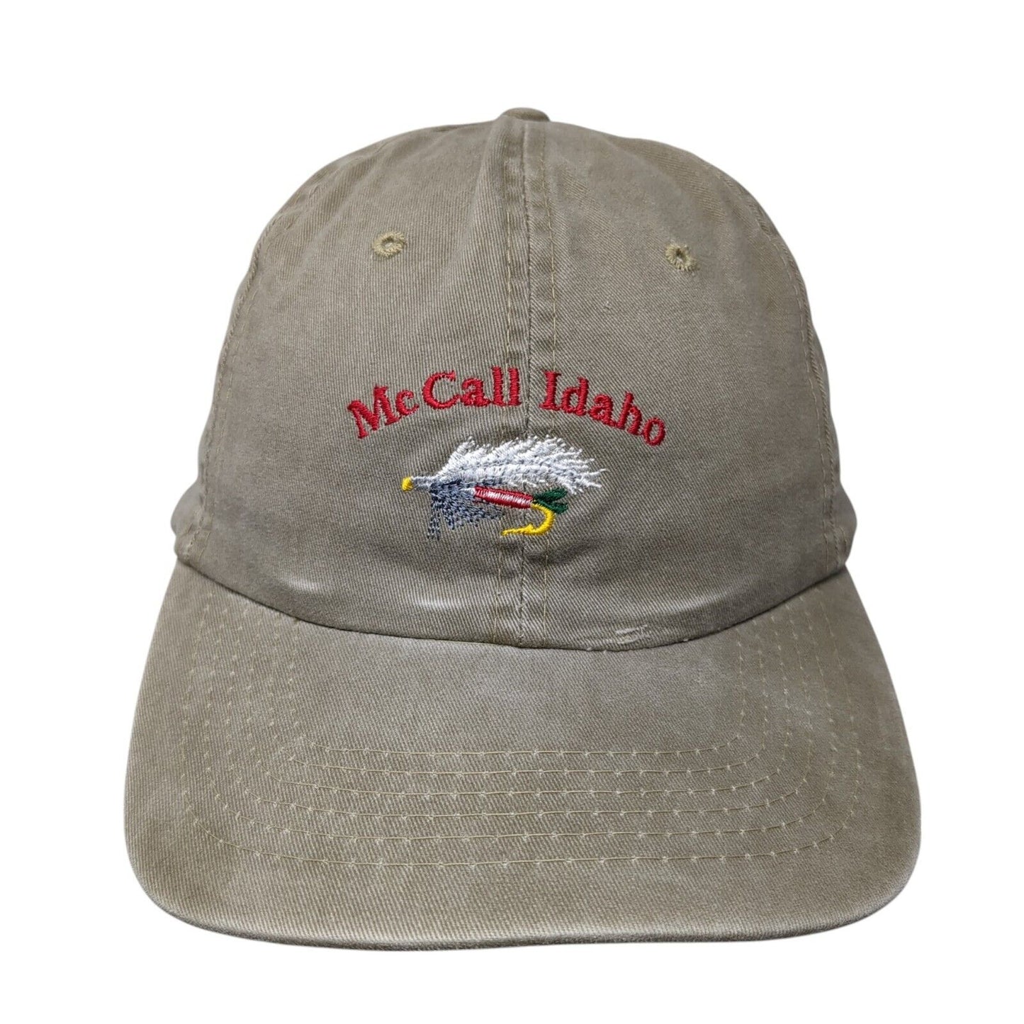 McCall Idaho Strapback Hat Brown One Size Solid Adjustable Embroidered