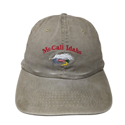 McCall Idaho Strapback Hat Brown One Size Solid Adjustable Embroidered