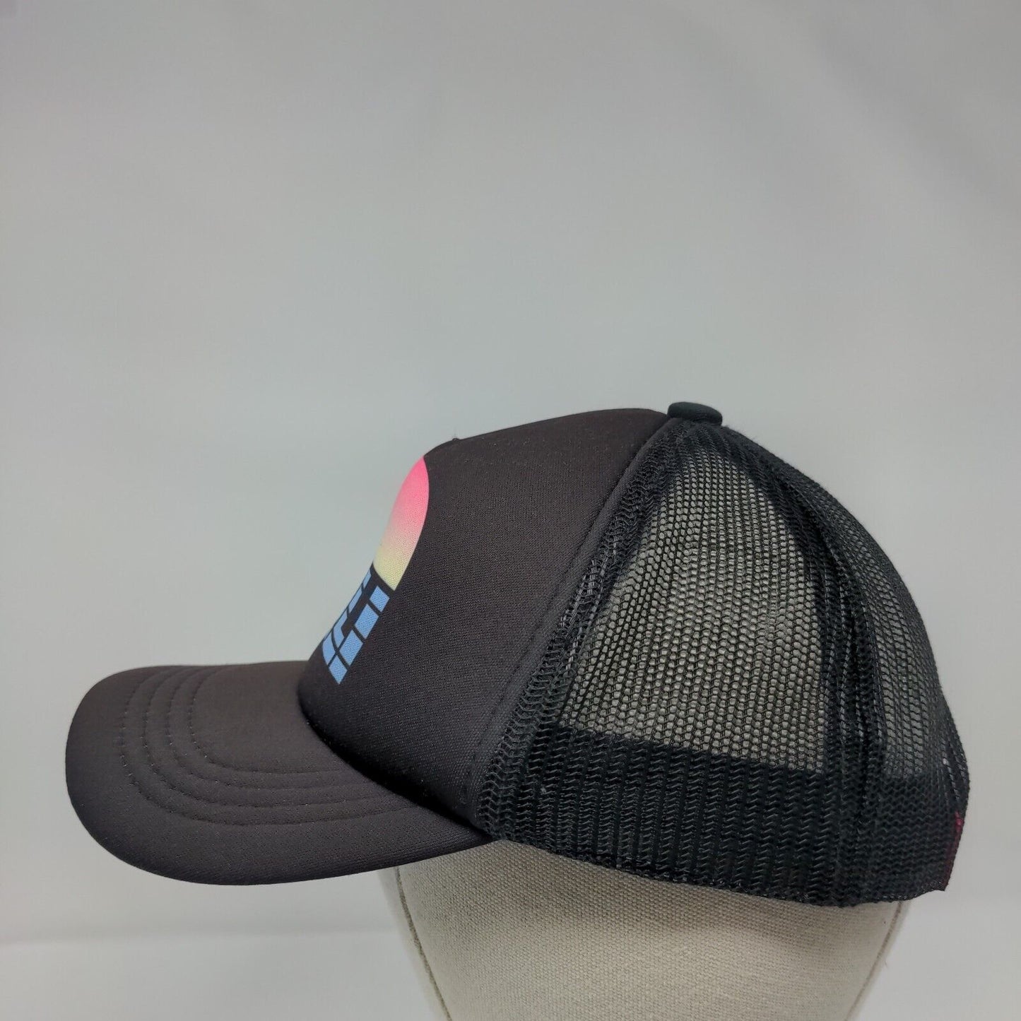 CALI Snapback Trucker Hat Black OSFA Adjustable Mesh Back Old Navy Polyester