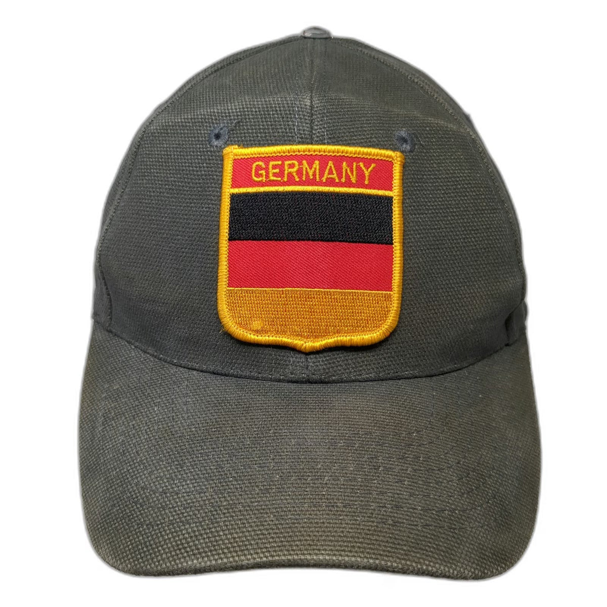 T-D-Pierso Germany Flag Patch Baseball Cap Gray One Size Slideback Country Hat