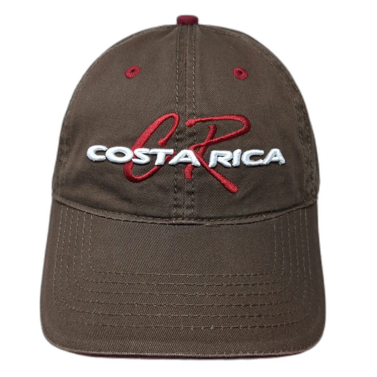 Branding Costa Rica Baseball Cap Brown One Size Pura Vida Souvenir Slideback Hat