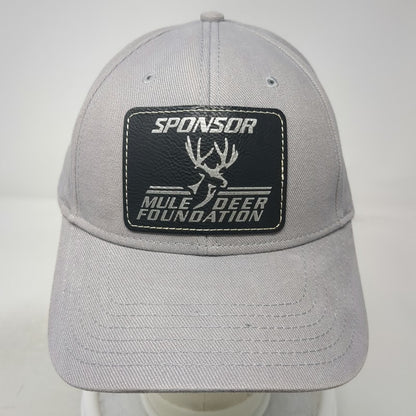 Otto Baseball Cap Gray One Size Mule Deer Foundation Sponsor Patch Cotton Hat
