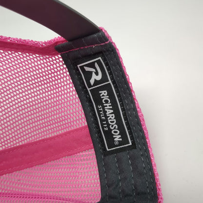 Richardson Trucker Hat Gray Pink One Size Danny Thomason Arena Mesh Snapback