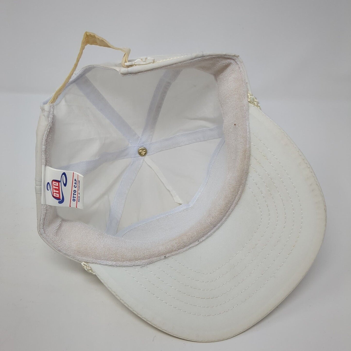 Dahomo Strapback Rope Hat White One Size Solid Adjustable Nylon Otto