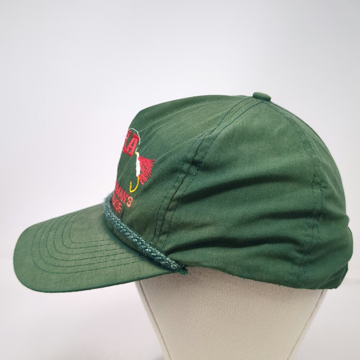 Otto Cap 5 Panel Green One Size Alaska Sportsman's Paradise Fishing Rope Hat