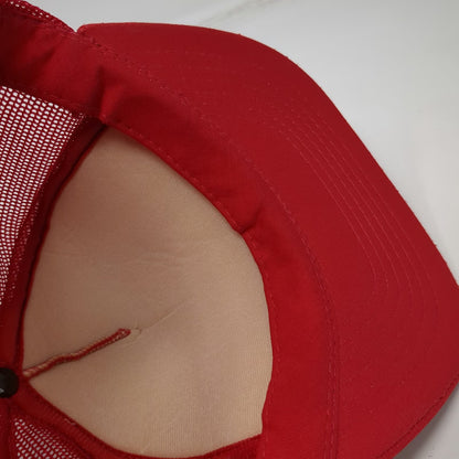Headwear Trucker Hat Red One Size DeVilbiss Air Compressor Mesh Back Snapback