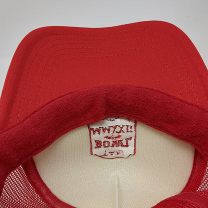 Otto Trucker Hat Red One Size TAO BOWL MMXXII Football Patch Mesh Snapback