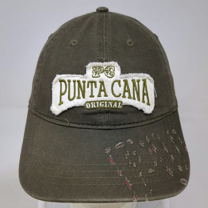 Robin Ruth Punta Cana Hat Baseball Cap Green One Size Strapback Distressed Logo