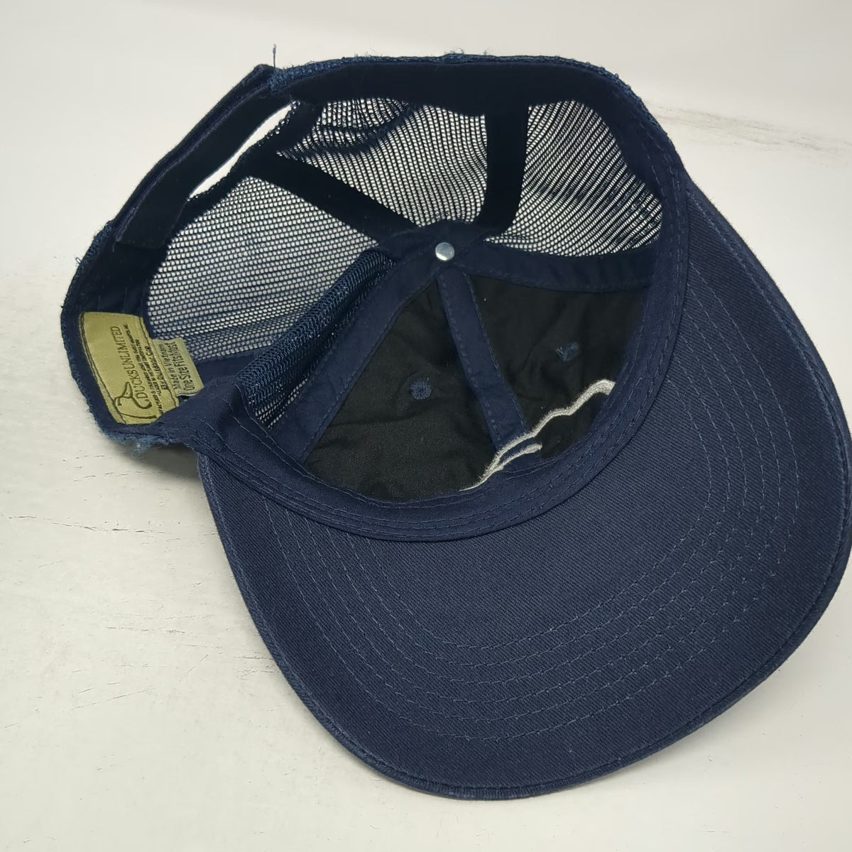 Ducks Unlimited Baseball Cap Blue One Size Mesh Back Strapback Duck Logo Hat