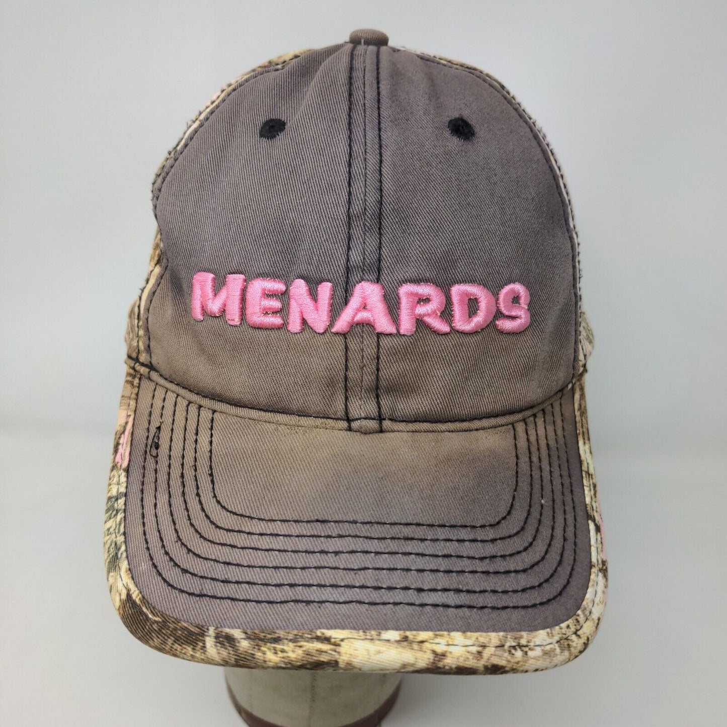 Menard's Women's Strapback Camo Hat Adjustable Embroidered Logo Cotton