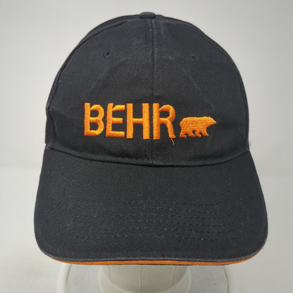 BEHR Strapback Hat Black One Size Adjustable Embroidered Logo Outdoor