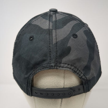 H3 Headwear Snapback Hat Gray Black One Size Camo Stars Bars Structured Graphic