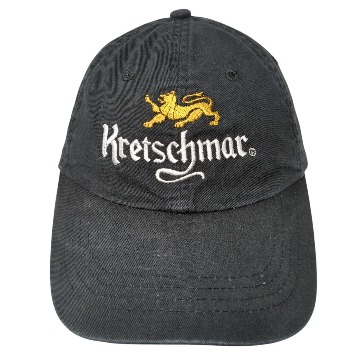 Kretschmar Strapback Hat Black One Size Adjustable Embroidered 6 Panel