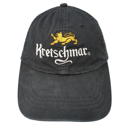 Kretschmar Strapback Hat Black One Size Adjustable Embroidered 6 Panel