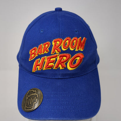 Bar Room Hero Strapback Hat Blue One Size Adjustable Embroidered Bottle Opener