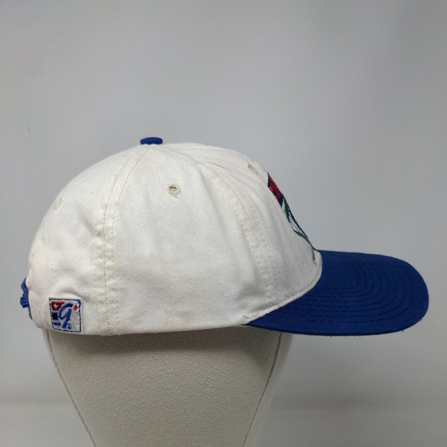 MLB Men's Snapback Hat White Blue Embroidered Chicago Cubs Logo