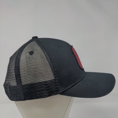 Drink Up Beer Run Patch Snapback Trucker Hat Black OSFM Mesh Back