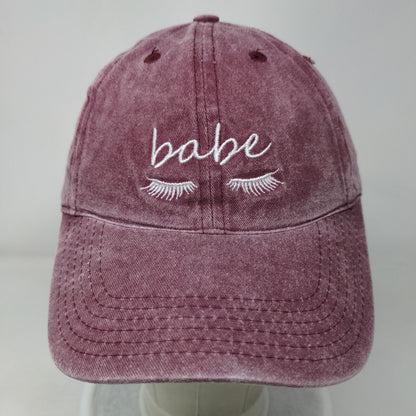Babe Lashes Slideback Hat Red OS Adjustable Embroidered So American Heritage