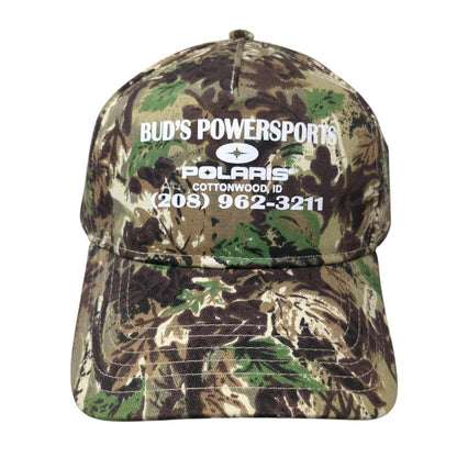Bud's Powersports Polaris Cottonwood ID Strapback Hat Camouflage OS 6 Panel Otto