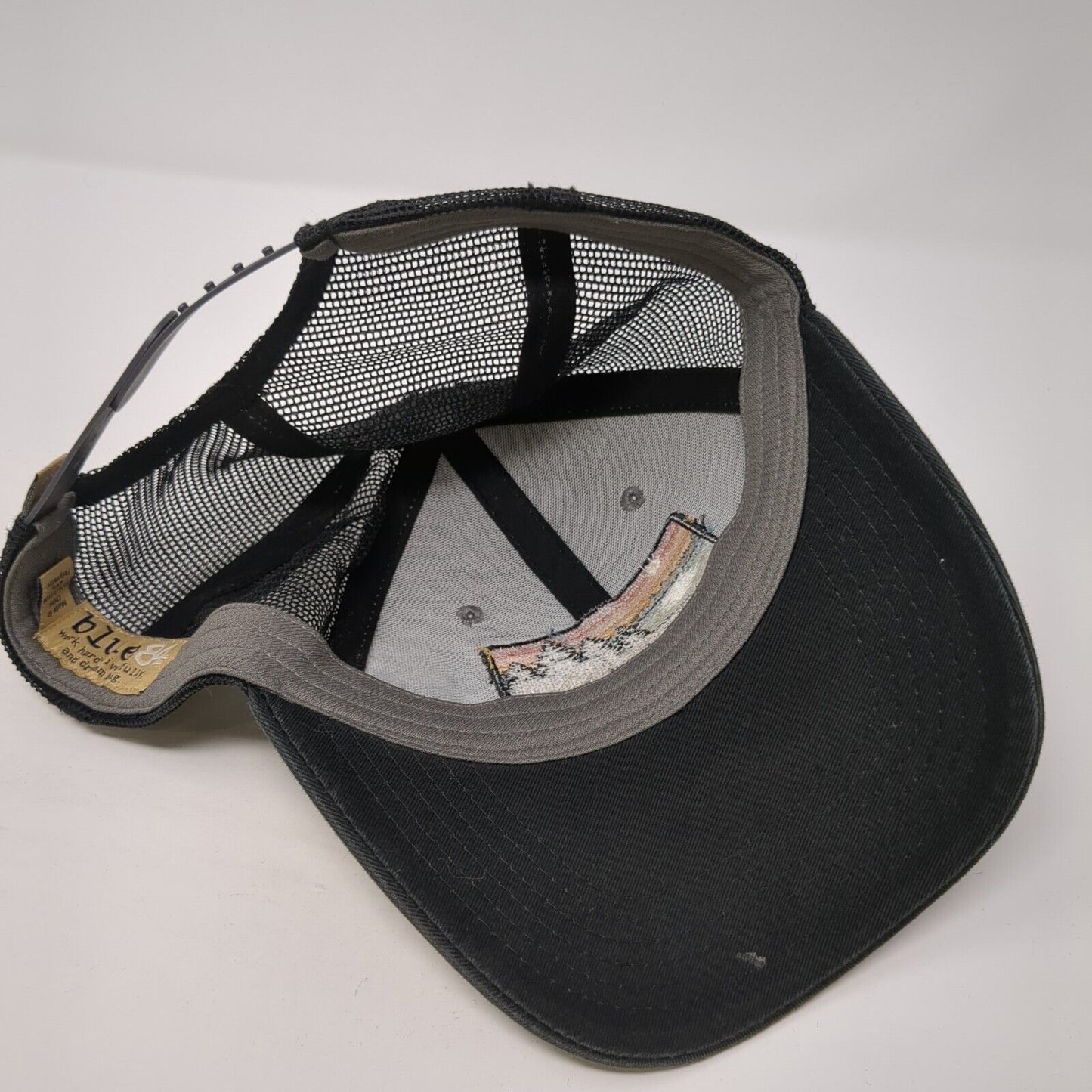 Malibu Club Snapback Trucker Hat Black One Size Mesh Back Blue 84