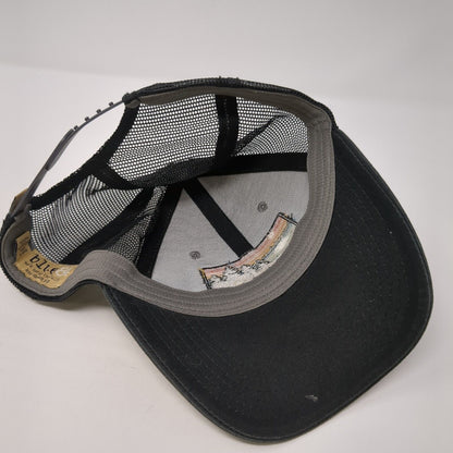 Malibu Club Snapback Trucker Hat Black One Size Mesh Back Blue 84