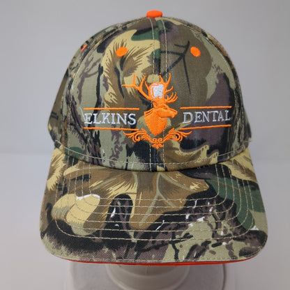 Elkins Dental Strapback Hat Camo One Size 6 Panel Embroidered Hunting