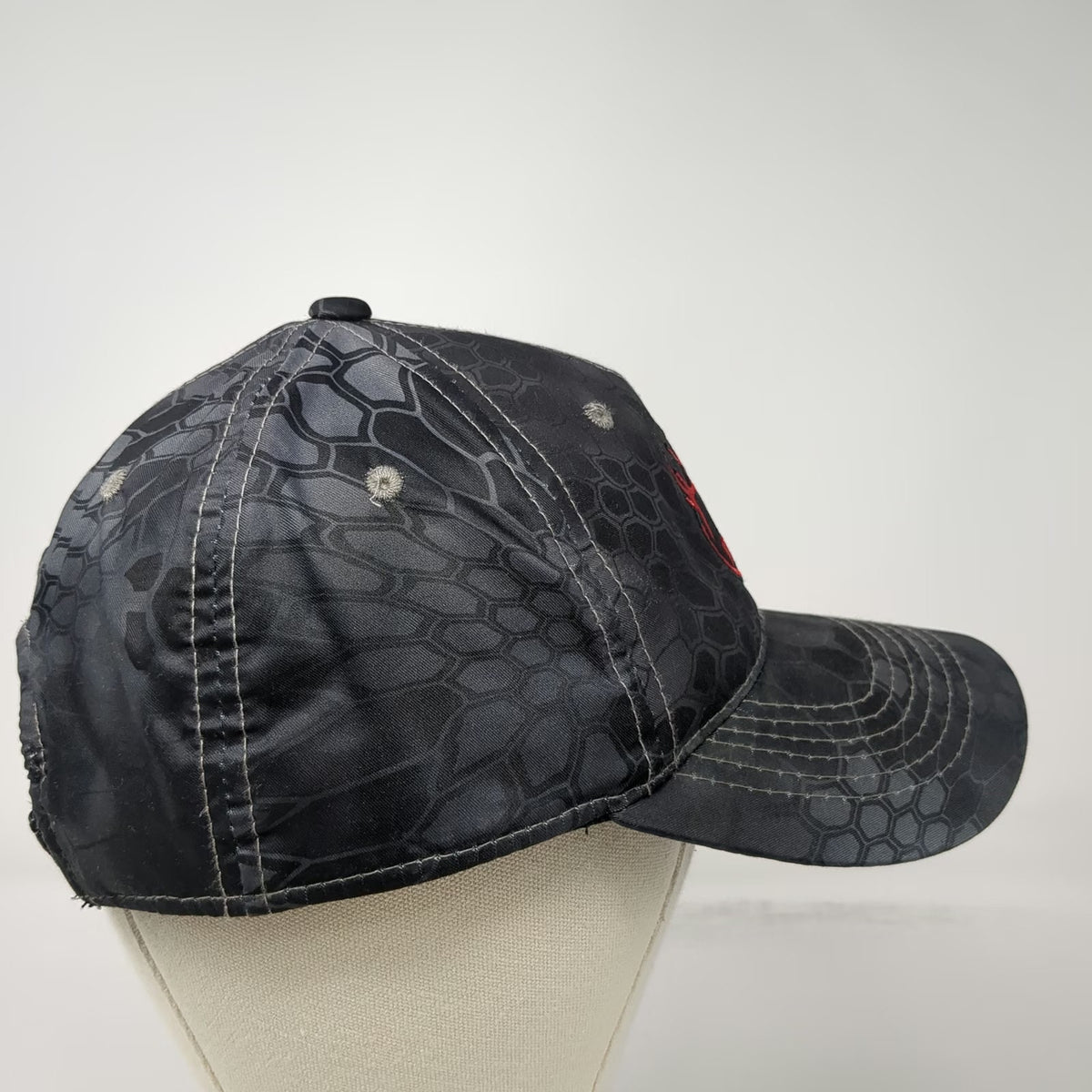 Outdoor Cap Gray Black Red One Size RMEF Camo Baseball Strapback Hunting Hat