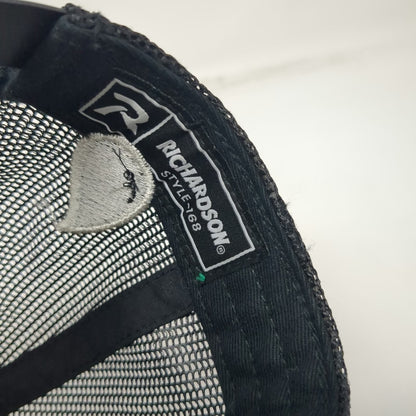 Richardson Trucker Hat Black OSFM Elevated Hydration Snapback Mesh White Drop