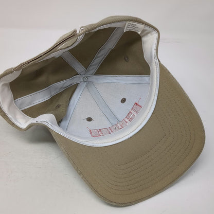 Baseball Cap Beige One Size Clip A Phone Wool Blend Strapback Embroidered hat