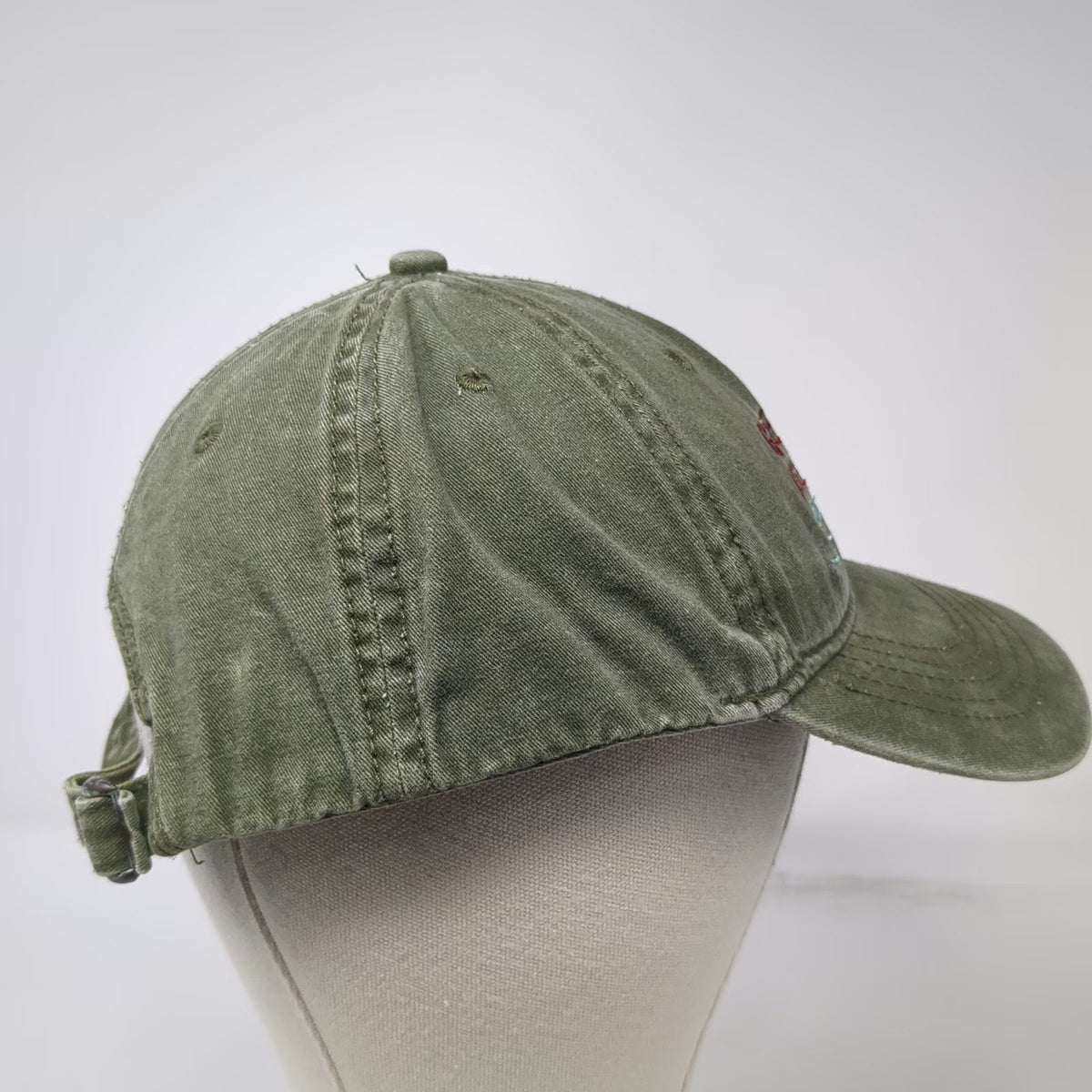 Green Baseball Cap One Size Guemes Island Resort Since 1947 Fish Embroidery Hat