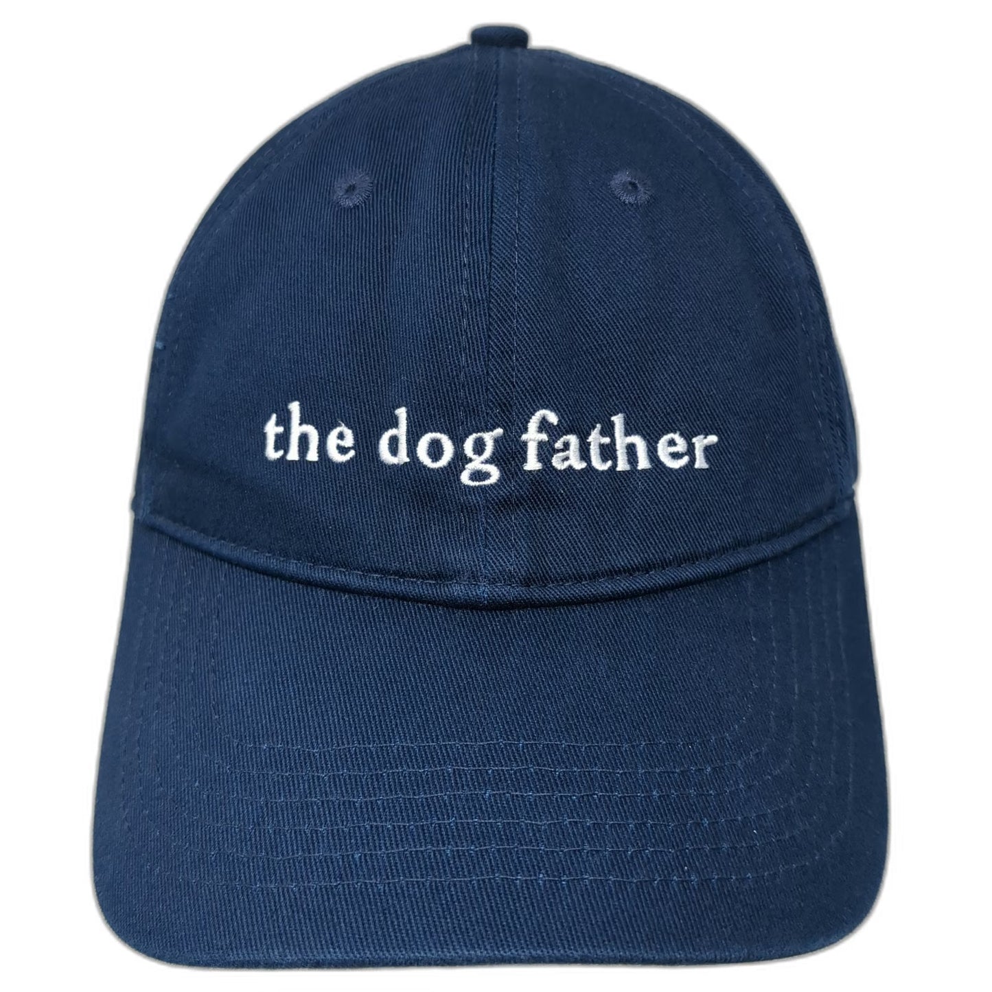 Blue One Size Baseball Cap the dog father Slideback Hat Embroidered Twill Cotton