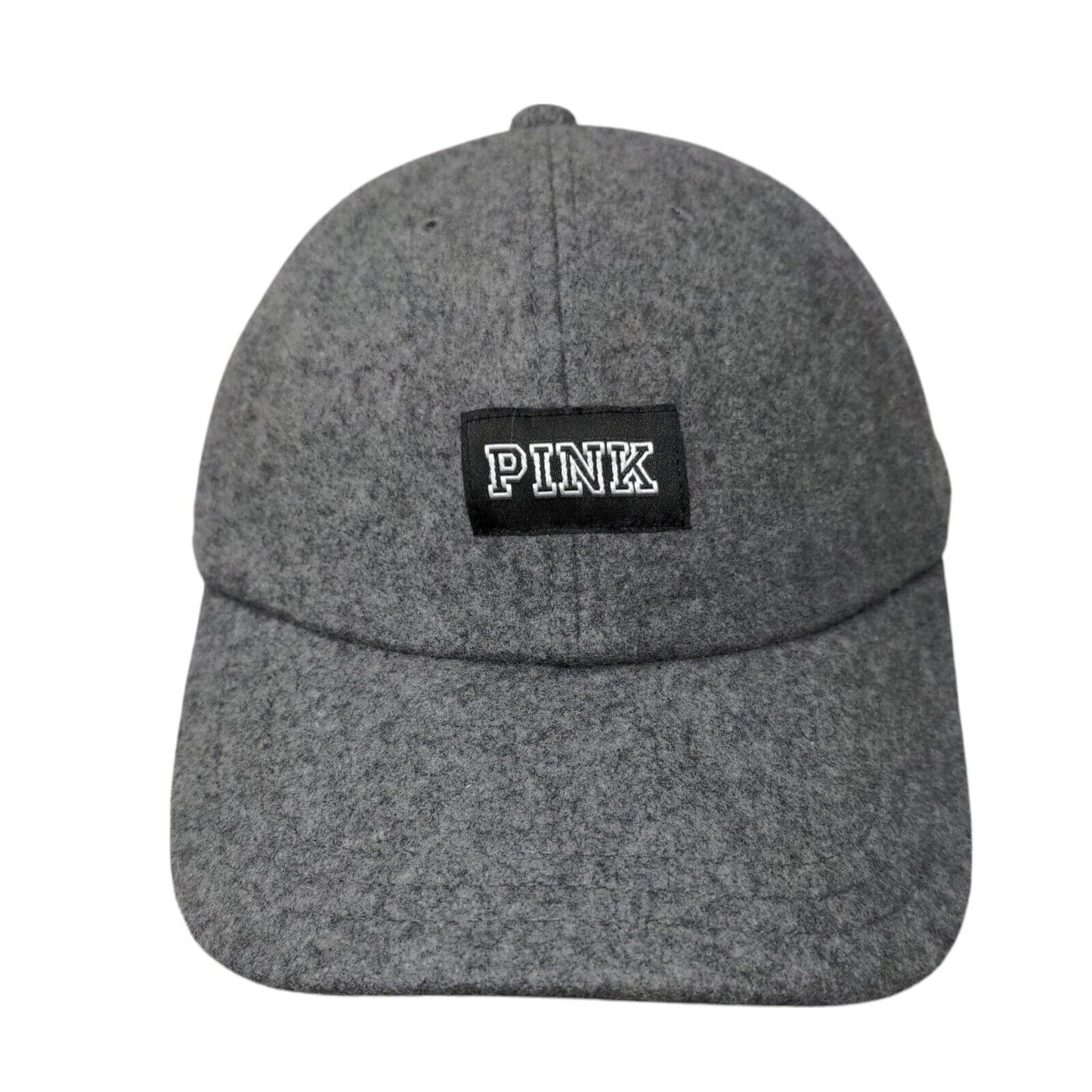 PINK Slideback Hat Gray One Size Adjustable Fleece 6 Panel Victoria's Secret