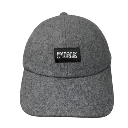 PINK Slideback Hat Gray One Size Adjustable Fleece 6 Panel Victoria's Secret