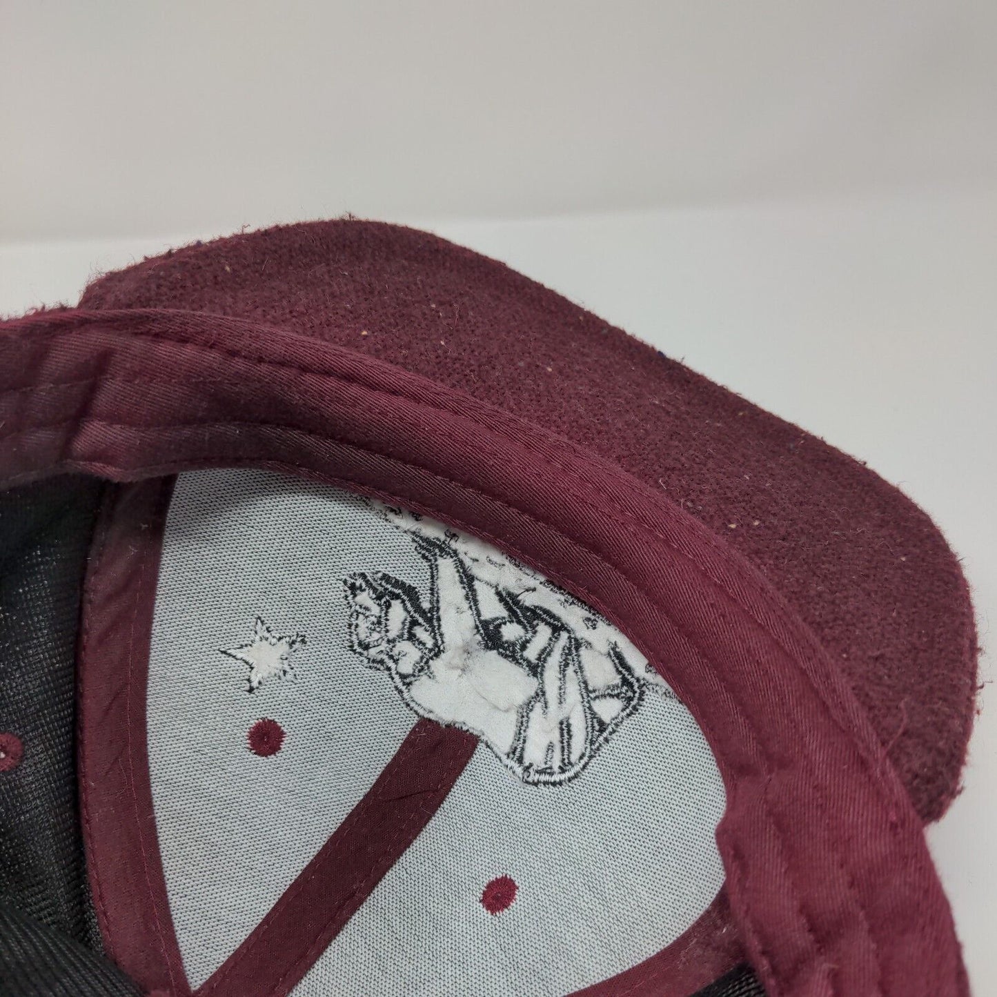 California Republic Bear Snapback Hat Red One Size Embroidered Headcase