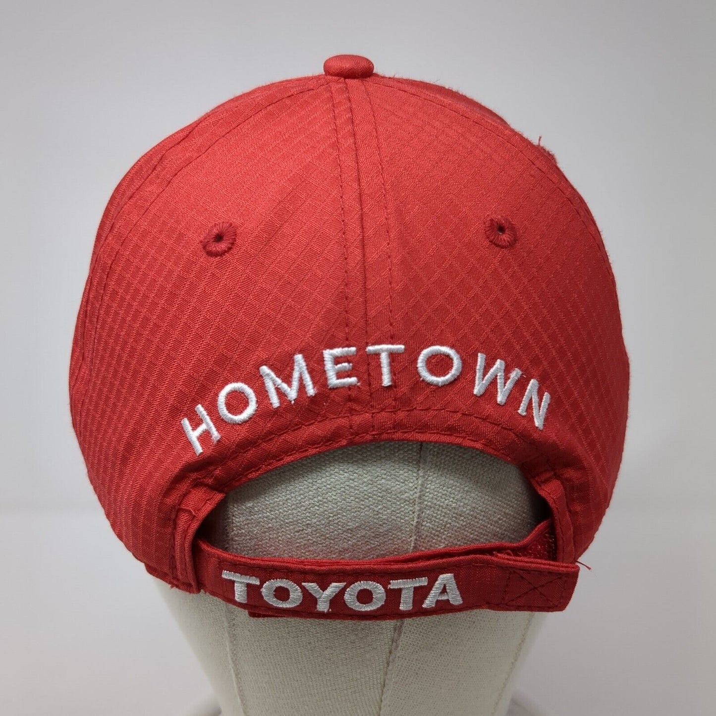 Toyota Hometown Strapback Hat Red One Size Adjustable Embroidered Atlanta Cap