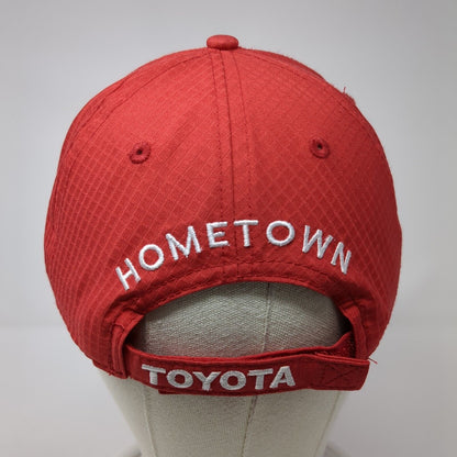 Toyota Hometown Strapback Hat Red One Size Adjustable Embroidered Atlanta Cap