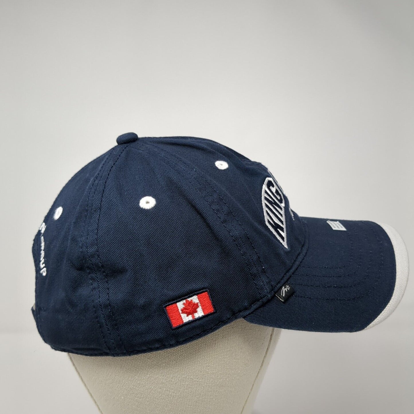 King Salmon Resort Slideback Hat Blue OS Adjustable Oak Bay Marine by Merkley