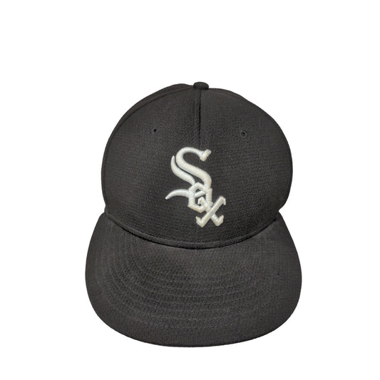 Team MLB Chicago White Sox Strapback Hat OSFM Black Embroidered Logo OC Sports