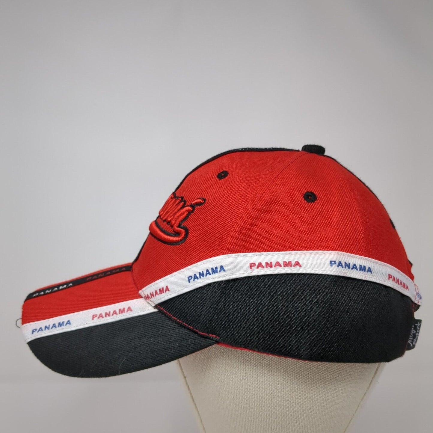 Panama Strapback Hat Multicolor OS Adjustable Embroidered 6 Panel Mega Sport